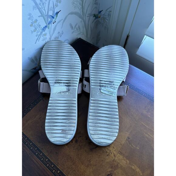 CLARKS 9.5 Sandals Kele Willow Strappy Soft Cushion Pink Slides - Picture 6 of 7
